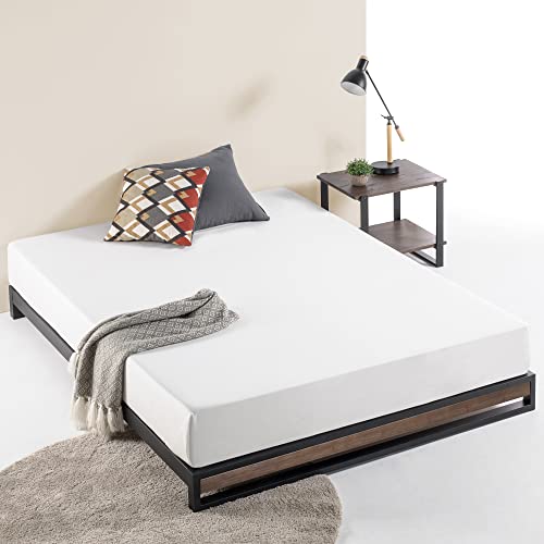 ZINUS GOOD DESIGN Award Winner Suzanne 6 Inch Bamboo and Metal Platforma Bed Frame / No Box Spring Needed / Wood Slat Support, Grey Wash, King