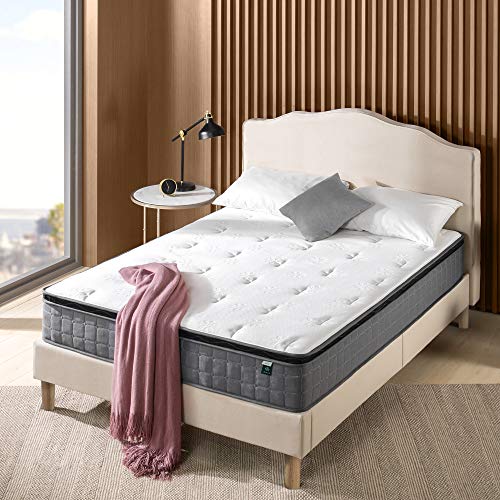 ZINUS 10 Inch Cool Touch Comfort Gel-Infused Hybrid Mattress / Pocket Innersprings for Motion Isolation / Mattress-in-a-Box, King