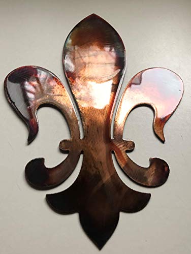 Fleur de Lis Copper/Bronze/Matte/Silver or Black Metal Wall Décor