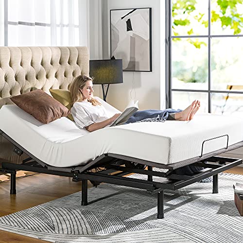 ZINUS Smart Adjust(TM) Adjustable Bed Frame with Wall Hugging technology and Customizable Leg Height / Wireless Remote and USB Ports / Head and Foot Incline, Twin XL