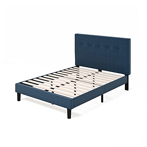 ZINUS Omkaram Upholstered Platform Bed Frame, Mattress Foundation, Wood Slat Support, No Box Spring Needed, Easy Assembly, Queen