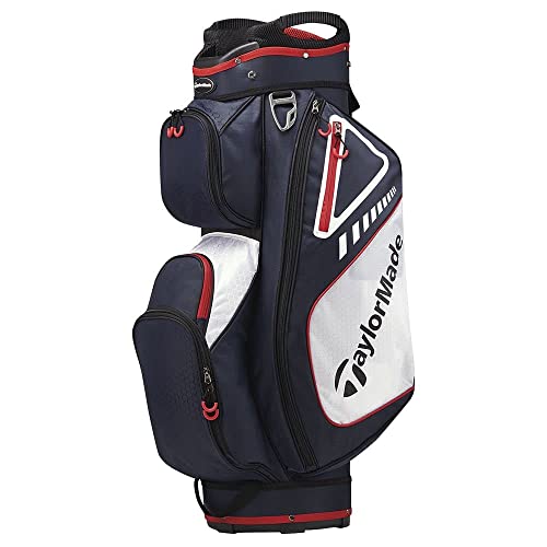 TaylorMade Select ST Cart Bag, Navy/White/Red, 15 Way