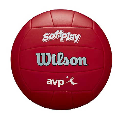 WILSON AVP Soft Play Volleyball - Official Size, Red