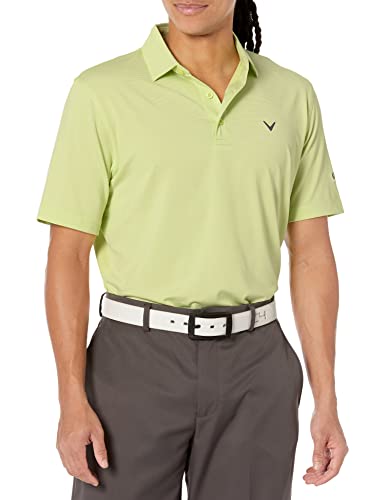 Callaway Men's Pro Spin Fine Line Short Sleeve Golf Shirt (Size X-Small-4X Big & Tall), Surreal Green, Small