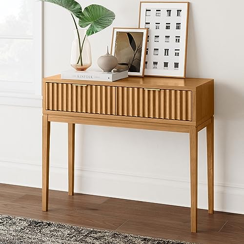 Nathan James Jasper Wood Accent Storage Console Sofa Table, for Entryway, Hallway or Living Room, 1, Warm Pine