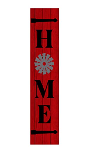 24 Inch (2 Foot Tall) Windmill Home Vertical Wood Print Sign