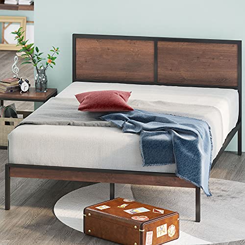 ZINUS Mory Metal Platform Bed Frame with Split Headboard / Wood Slat Support / No Box Spring Needed / Easy Assembly, Full