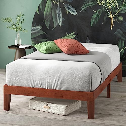 ZINUS Wen Wood Platform Bed Frame / Solid Wood Foundation / Wood Slat Support / No Box Spring Needed / Easy Assembly, Twin