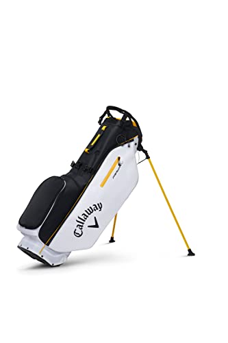 Callaway Golf 2022 Fairway C Stand Bag, Single Strap, Black/White/Golden Rod Color