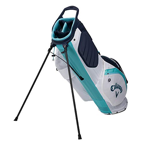 Callaway Golf 2021 Hyperlite Zero Stand Bag, Double Strap, White/Blue/Navy