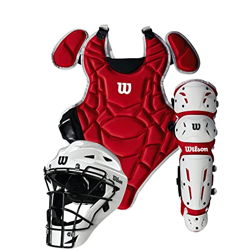 Wilson EZ Gear 2.0 Catcher's Gear Kit - Scarlet, Large/X-Large