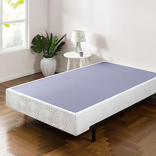 ZINUS Metal Box Spring with Wood Slats, 9 Inch Mattress Foundation, Sturdy Steel Structure, Easy Assembly, Twin