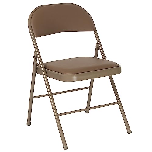 Flash Furniture HERCULES Series Double Braced Beige Vinyl Folding Chair