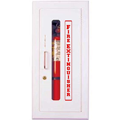 Vertical Premium Self-Adhesive Vinyl Fire Extinguisher Cabinet RED decal 2" x 18" bulk pack of 10