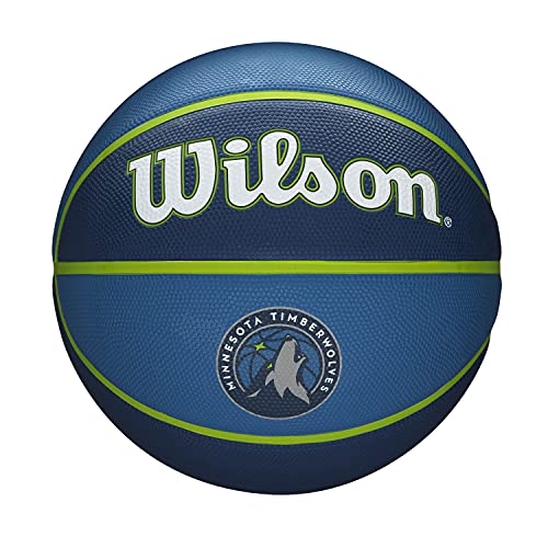 WILSON NBA Team Tribute Basketball - Size 7 - 29.5", Minnesota Timberwolves