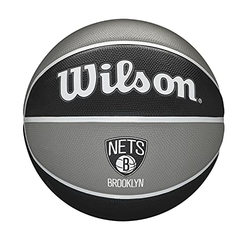 WILSON NBA Team Tribute Basketball - Size 7 - 29.5", Brooklyn Nets