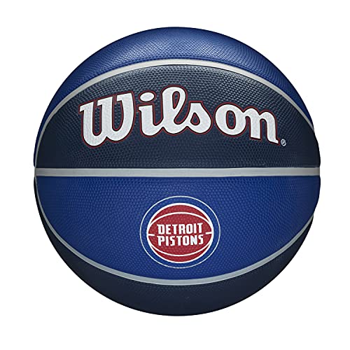 WILSON NBA Team Tribute Basketball - Size 7 - 29.5", Detroit Pistons