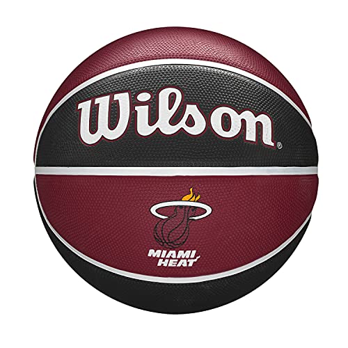 WILSON NBA Team Tribute Basketball - Size 7 - 29.5", Miami Heat