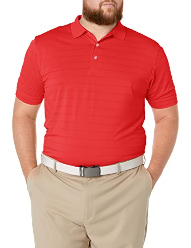 Callaway Men's Basic Short Sleeve Opti-Vent Open Mesh Polo Golf Shirt, Salsa, Small