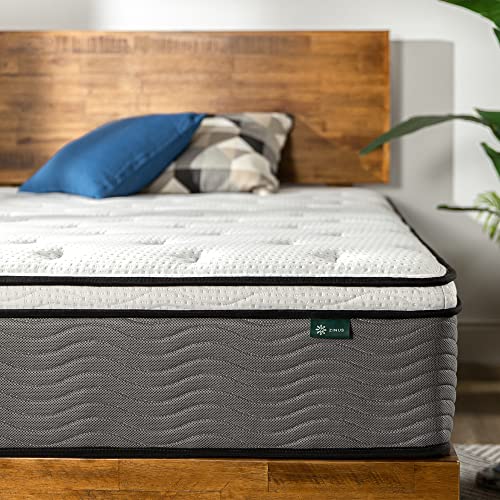 ZINUS 12 Inch Support Plus Pocket Spring Hybrid Mattress, Extra Firm Feel, Heavier Coils for Durable Support, Pocket Innersprings for Motion Isolation, Mattress-in-a-Box, Queen,White