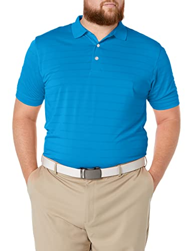 Callaway Men's Basic Short Sleeve Opti-Vent Open Mesh Polo Golf Shirt, Medium Blue, Small