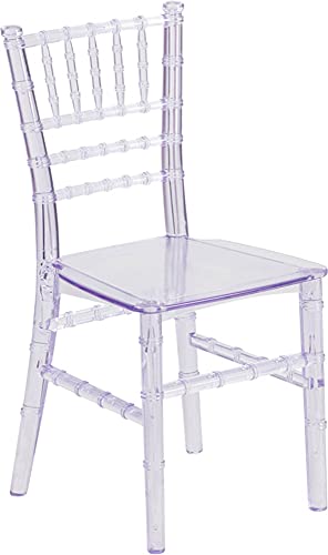 Flash Furniture HERCULES 10 Pack Childâ€™s Transparent Crystal Resin Party and Event Chiavari Chair for Commercial & Residential Use