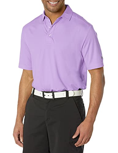 Solid Micro Hex Performance Golf Polo Shirt with UPF 50 Protection (Size Small - 3X Big & Tall), Fairy Wren, Medium