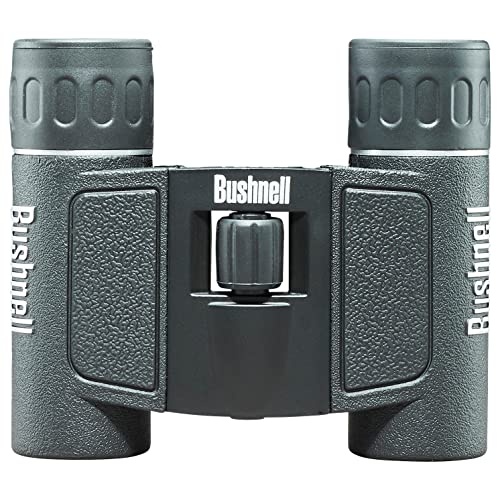 Bushnell 132516 Powerview 10x25 Compact Folding Roof Prism Binocular (Black)