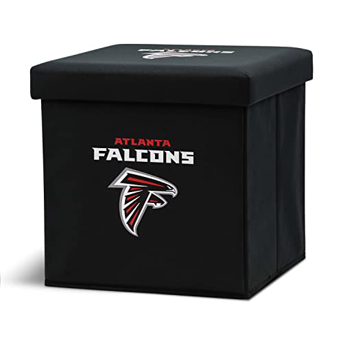 Franklin Sports NFL Atlanta Falcons Storage Ottoman with Detachable Lid 14 x 14 x 14 - Inch