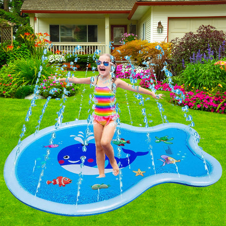 Summerella Sprinklie, 71inch Water Spray Mat, Children Outdoor Sprinkler Pad, Toddlers Play Mat