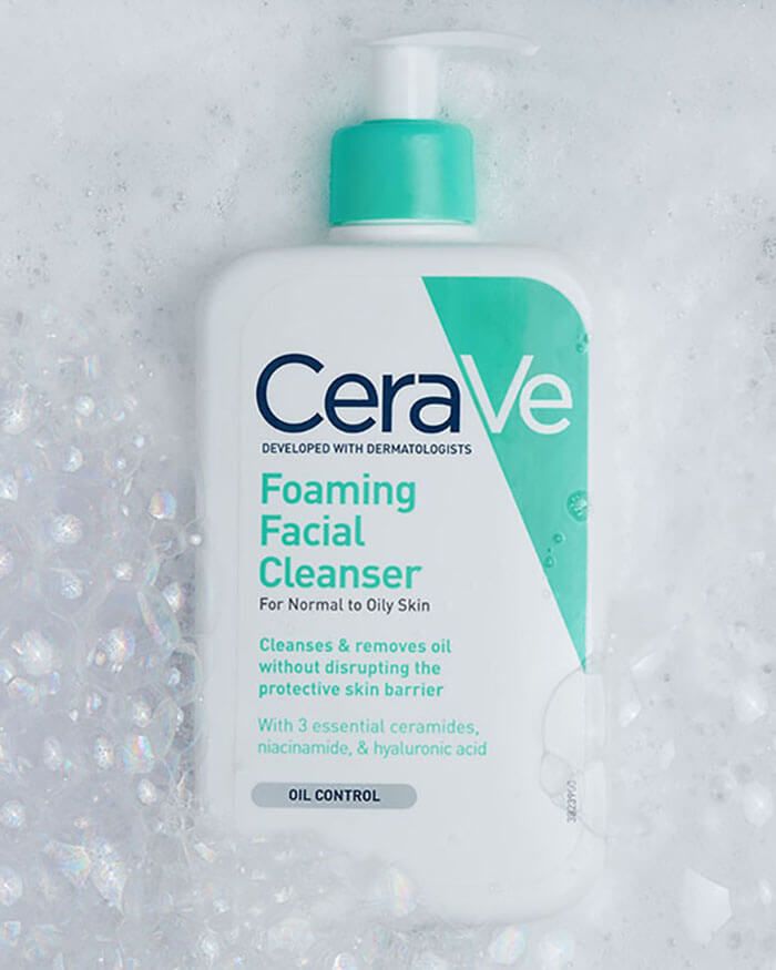 CeraVe Foaming Facial Cleanser, 8 Oz - with 3 Essential Ceramides, Niacinamide, & Hyaluronic Acid