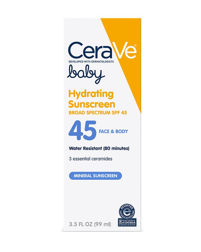 CeraVe Baby Hydrating Sunscreen Lotion, 3.5 Oz - with Broad Spectrum SPF 45