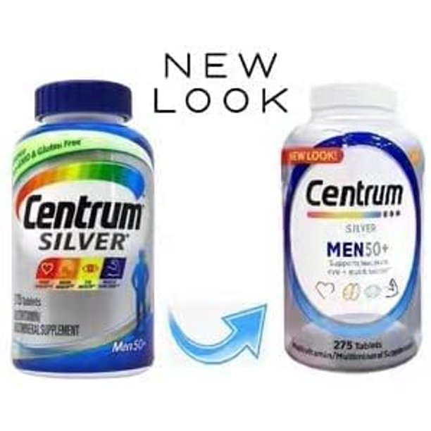 Centrum Silver Men Multivitamin/Multimineral Supplement Tablet, Age 50+ (275 Count)