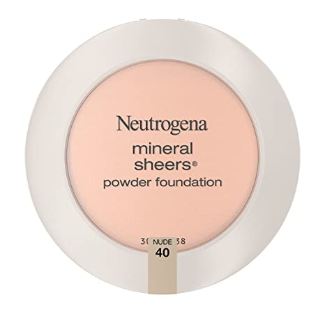Neutrogena Mineral Sheers Compact Powder Foundation, Lightweight & Oil-Free Mineral Foundation, Fragrance-Free