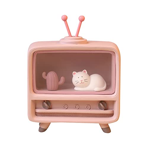 Kids Cat Night Light LED Bedside Lamp Kids Baby Girl Bedroom Cat Light Led Night Light with Plug in (B, One Size)