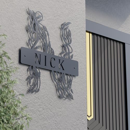 Custom Metal Signs, Last Name Signs for Home, Custom Name Signs Outdoor Metal Art, Split Letter Monogram Wall Decor, Customized Metal Wall Art, Family Name Sign, Personalized Wedding Gift