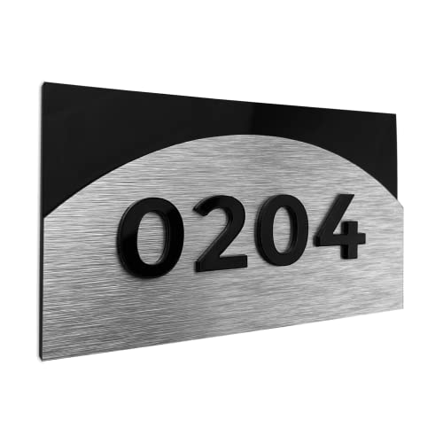 ALÚMADESIGNCO Hotel Plaques - Room Number Signs - Apartment Door Numbers - Hotels Suite Sign - Classroom Indoor Plate - Office Number Placards - Unit Identification signage