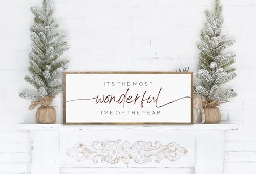 12x24 inches, It's the most wonderful time of the year | Christmas decor | Christmas room decor | Christmas wall decor | Farmhouse Christmas decor
