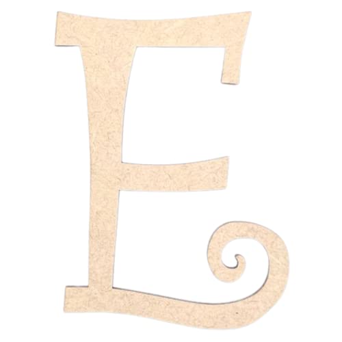 2" Tall MDF Letter E | 1/8" Thick | Krafty Supply Letters | Curlz | Wooden Letter