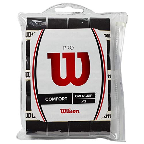 WILSON Pro Overgrip Comfort 12 Pack - Black - Tennis Overgrip