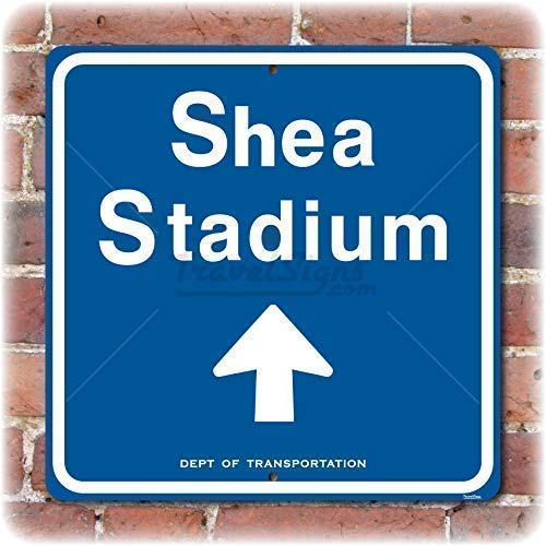 Shea Stadium Direction Arrow Sign