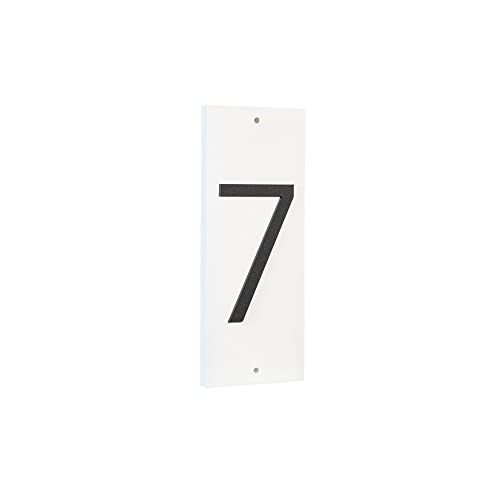 Discovered Designs Personalized Mailbox Numbers for Post (9" Vertical, White) House Numbers for Outside Modern - Reflective or White or Black - Address Sign - Address Numbers