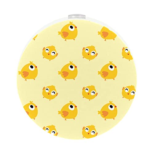 2 Pack Plug-in Nightlight LED Night Light with Dusk-to-Dawn Sensor for Kids Room, Nursery, Kitchen, Funny Little Chicken Pattern