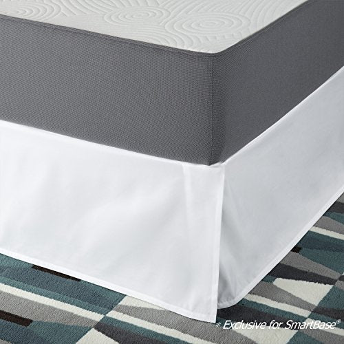 ZINUS SmartBase Bed Skirt / 14 Inch Drop / For Use with SmartBase / Easy On & Off Design - Twin