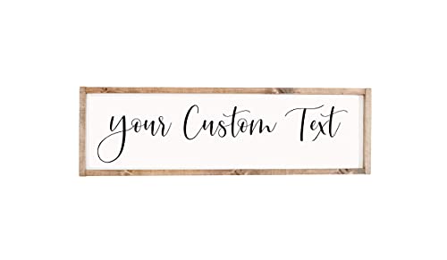 Schafer Art Studio - Framed Custom Wood Sign, Personalized Words or Text Wooden Wall Decor, Rustic Farmhouse Home Decor, Quote Sign