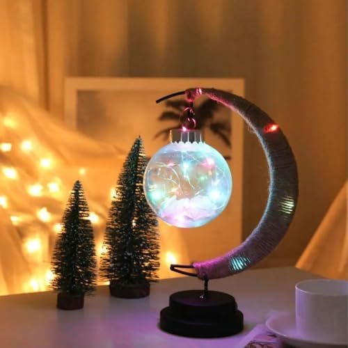 Moon Lamp Night Light with Stand USB/Battery Powered - (Multi-Colored)