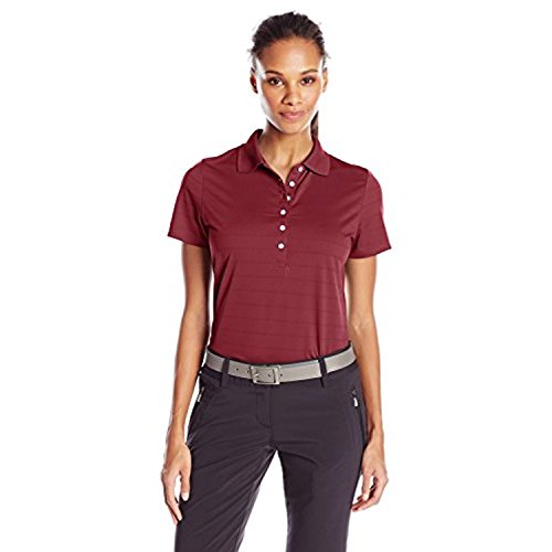 Callaway Women's Golf Short Sleeve Pique Open Mesh Polo Shirt, Zinfandel, XX-Large