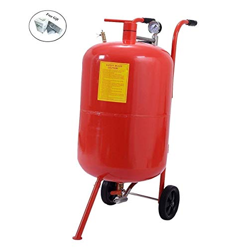 20 Gallon Sandblaster Sand Blaster Air Media Abrasive Blasting Tank Portable Red Only by eight24hours+ Special Gift