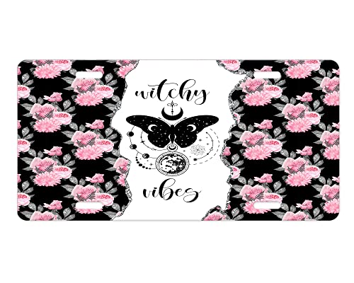 Vanity Decorative Aluminum Front License Plate (Witchy Vibes)