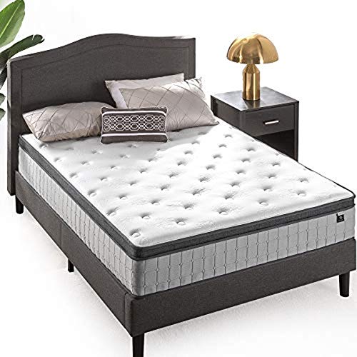 ZINUS 12 Inch Comfort Support Cooling Gel Hybrid Mattress, Tight Top Innerspring Mattress, Motion Isolating Pocket Springs, Mattress-in-a-Box, King